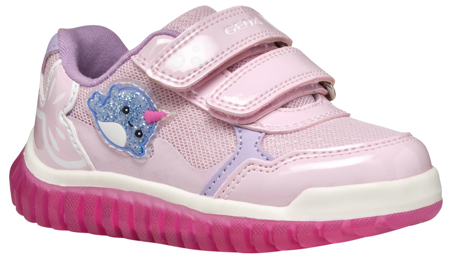 Geox Boy's B LIGHTYLOO Girl A Sneaker, Pink/Lilac, 10 UK Child