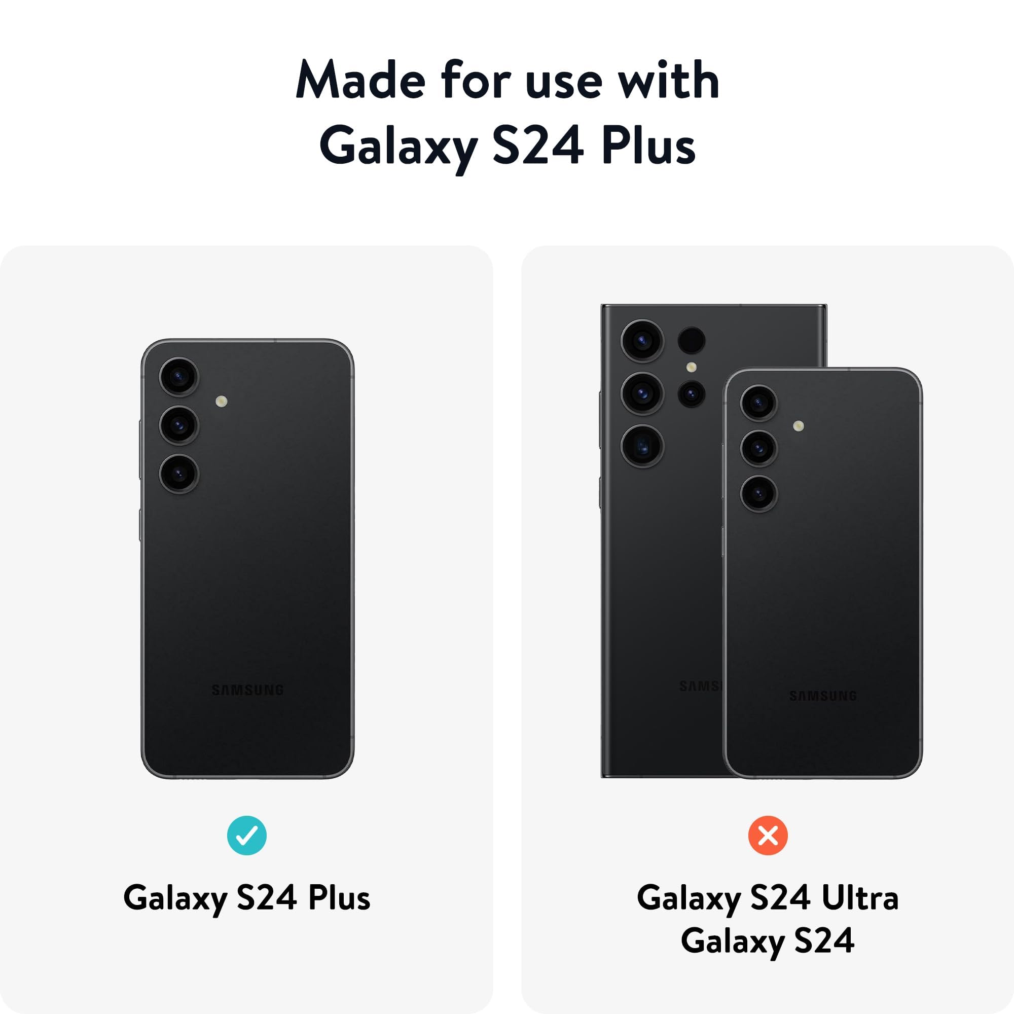 Mous Etui do Galaxy S24 Plus kompatybilne z MagSafe - super cienkie magnetyczne etui na telefon - czarne