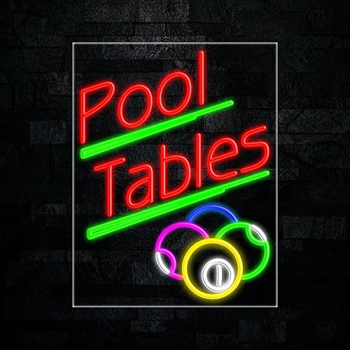 Mesas de piscina led neón signo #31265 Made in USA