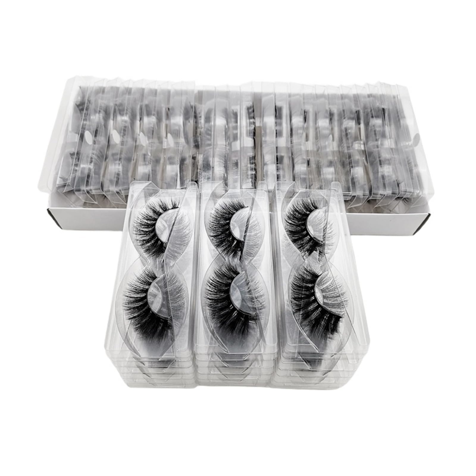 UAMOU Lashes 10 20 30 50 100PCS Faux Mink Lashes Dramatic Fluffy Long Lashes in Bulk Makeup Cilios