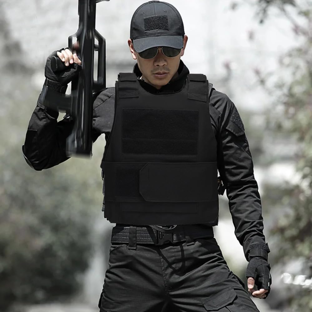 Gilet Tattico Regolabile Militare Gilet da Combattimento Leggero Paintball Vest per all’Aperto Campeggio Escursionismo Pesca Caccia