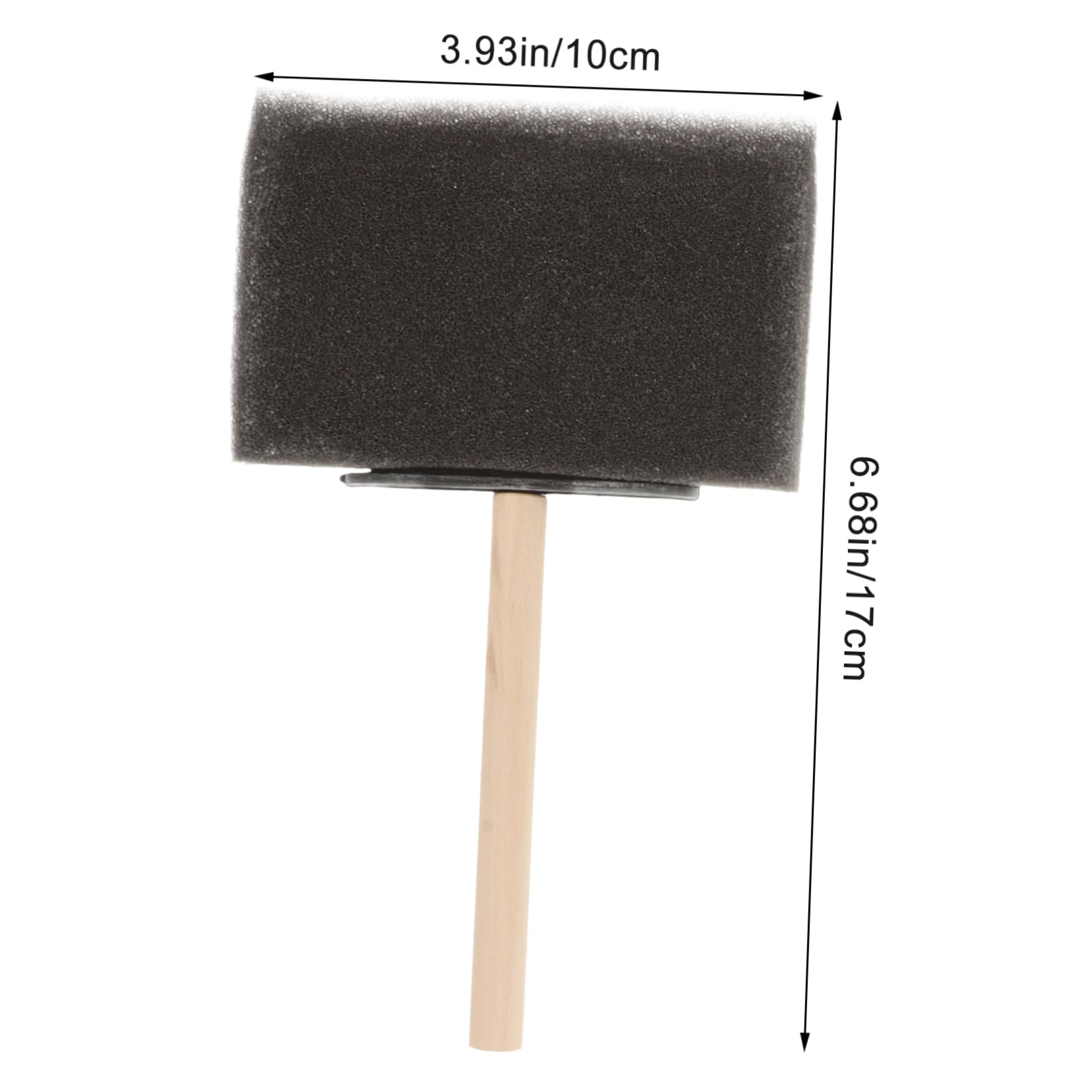 Veemoon Sponge Painting Brush Set 4pcs Delicate Sponge Brushes Wooden Handle for Art