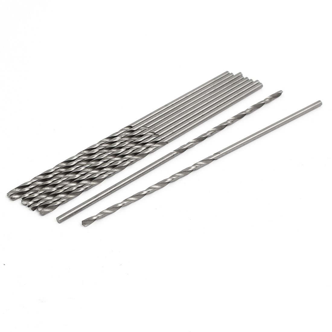 Aexit 3mm Dia Tool holder 150mm Long HSS Straight Round drill hole Twist Drill Bit Drilling Tool 10pcs Model:80as537qo484