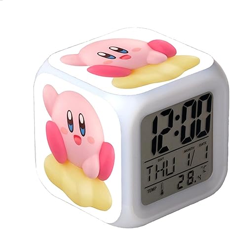 星のカービィ目覚まし時計おもしろアクション時計 割引ファッション