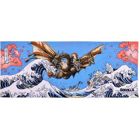 Godzilla King Ghidorah Japanese Beach Towel
