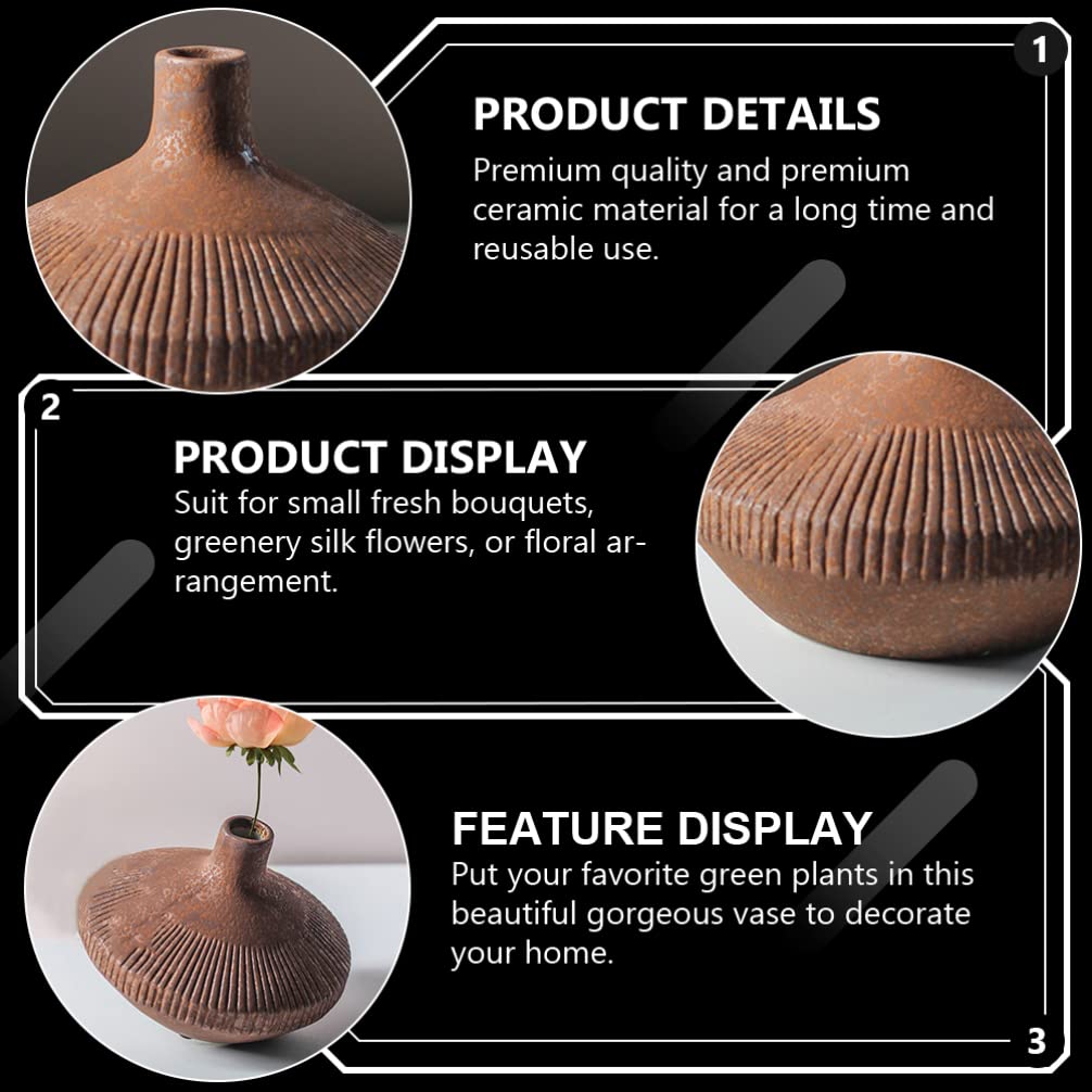 YARNOW 1pezzi Vaso in Ceramica per Fiori Semplice Decorazione per Ufficio e Casa Vaso per Fiori Secchi per Composizioni Floreali