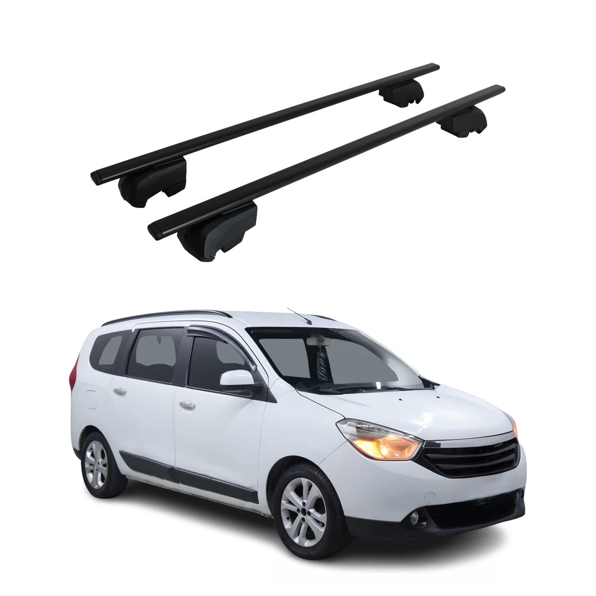 OMAC Dachträger für Dacia Lodgy 2012-2022 Stahl 2 Stangen Schwarz
