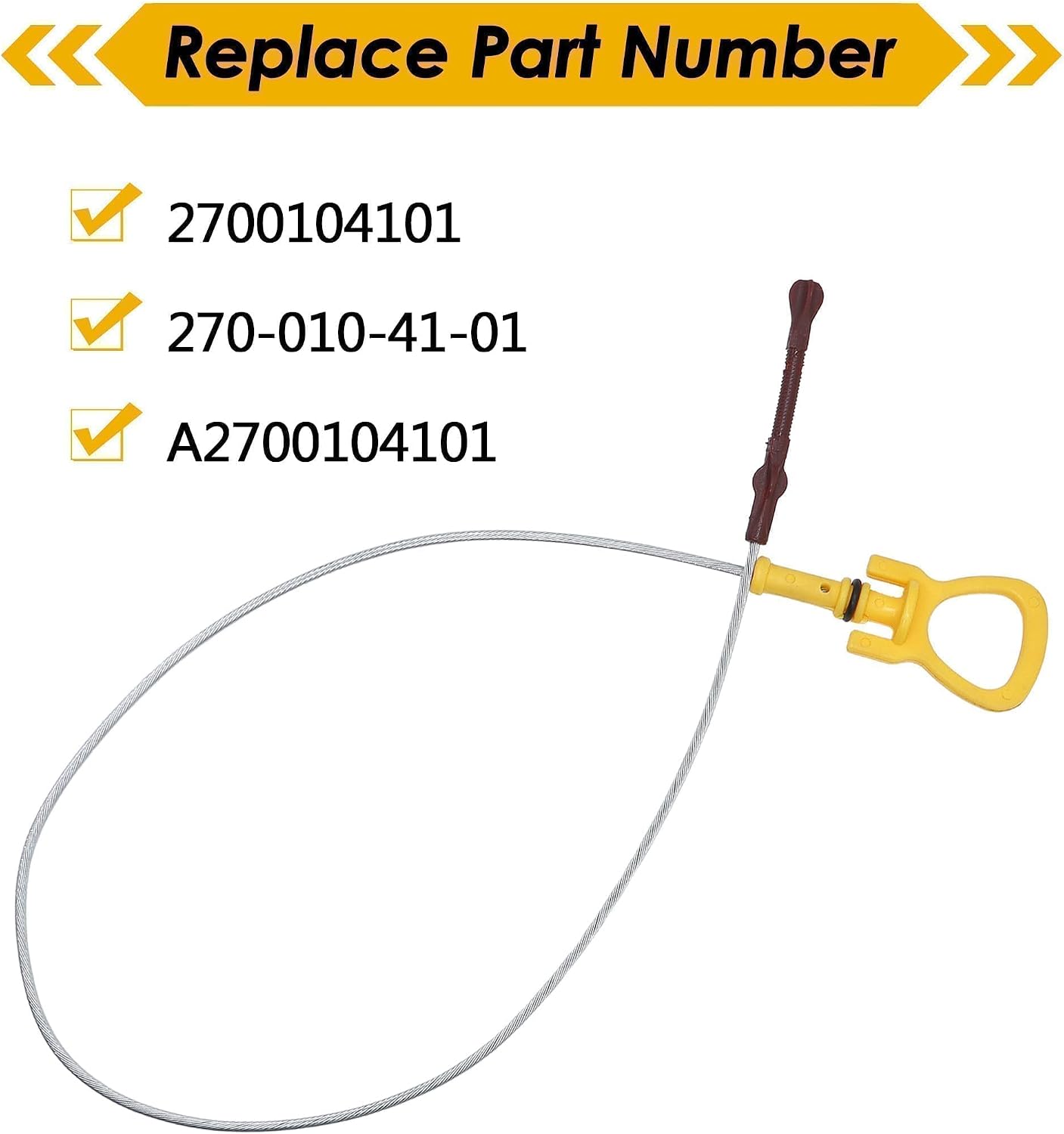 Engine Oil Dipstick 2700104101 Fit for Mercedes-Benz CLA250 GLA250 2014-2020,for Mercedes-Benz GLA45 AMG 2015-2019 Measuring Rod Dip Stick for Checking Oil Level Replace A2700104101