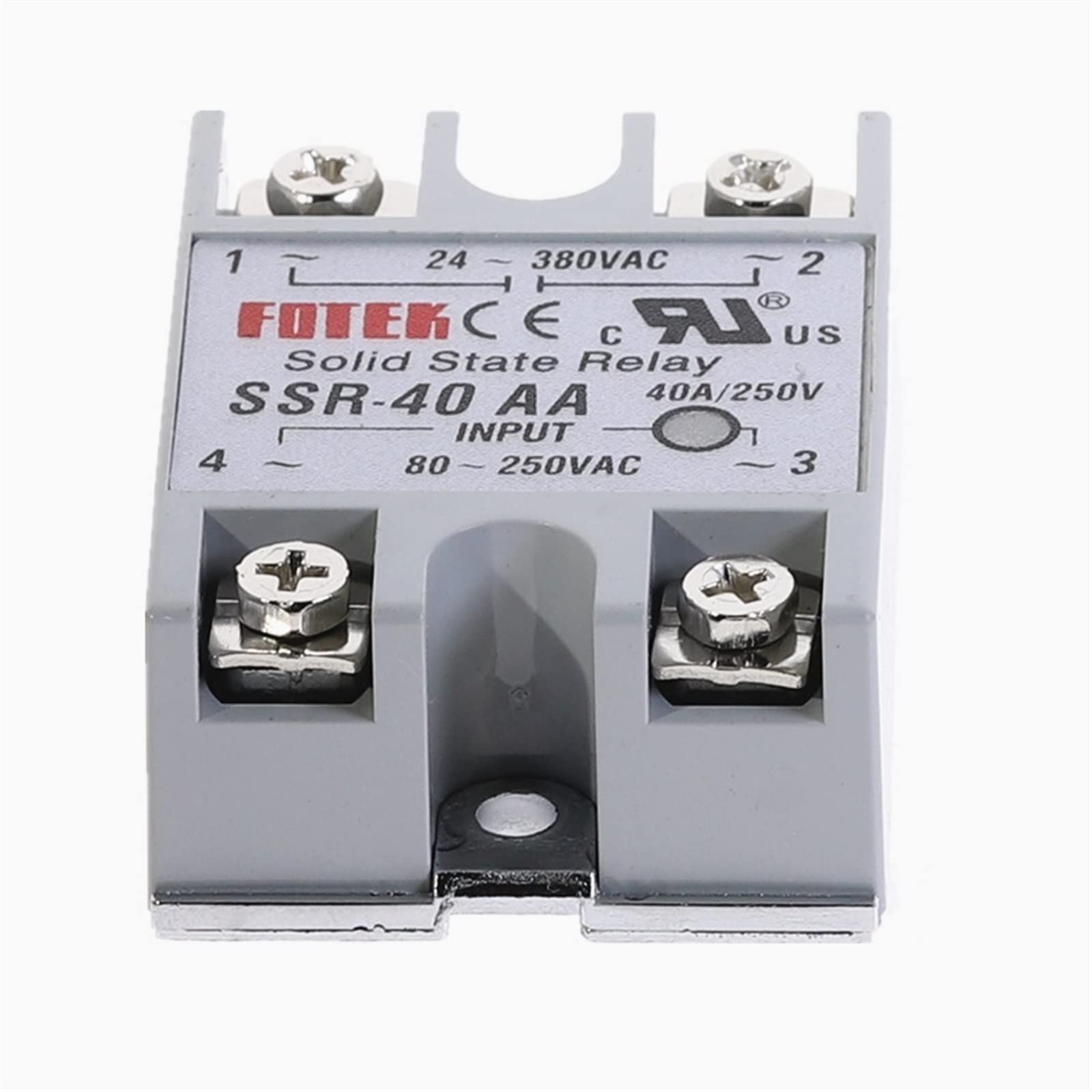 Parti elettroniche 1 pz SSR-40AA 40A Modulo relè a stato solido Ingresso 80-250 V CA 24-380 V CA