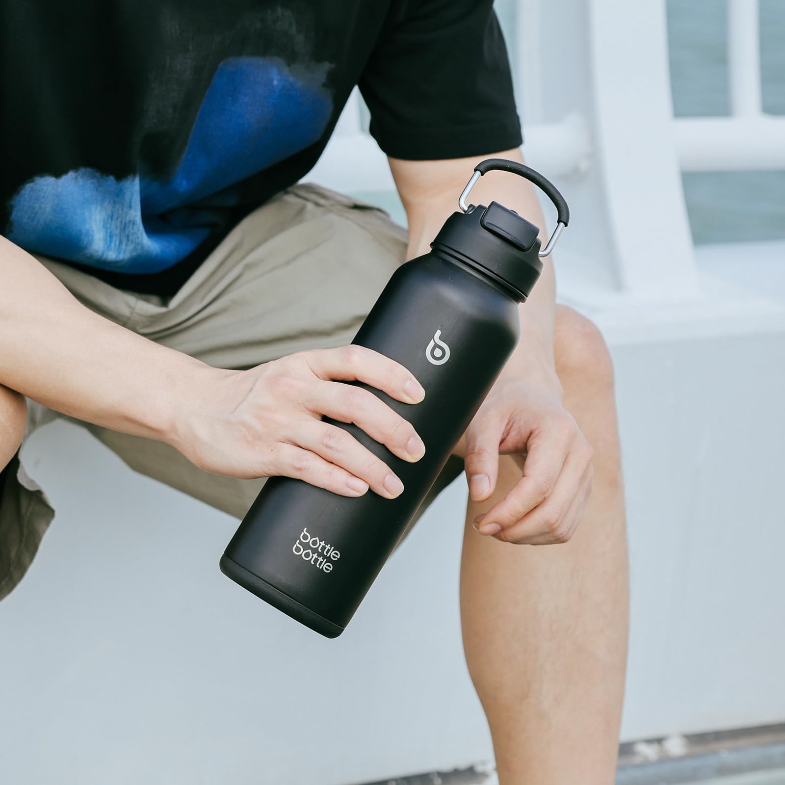 Amazon | BOTTLE BOTTLE 水筒 1L 真空断熱 保冷 保温 ステンレス 2WAY