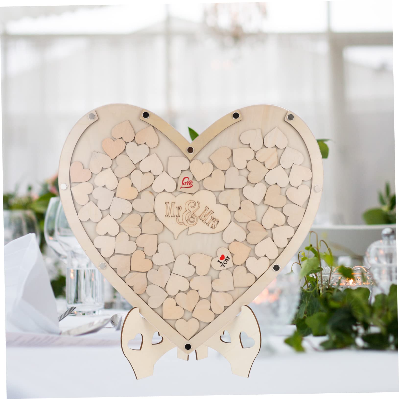 Herzförmiges DIY Gästebuch aus Holz für Hochzeiten Gästebuch-Alternative zum Aufsteller Rustikales Hochzeitsgeschenk zum Befüllen mit Wünschen