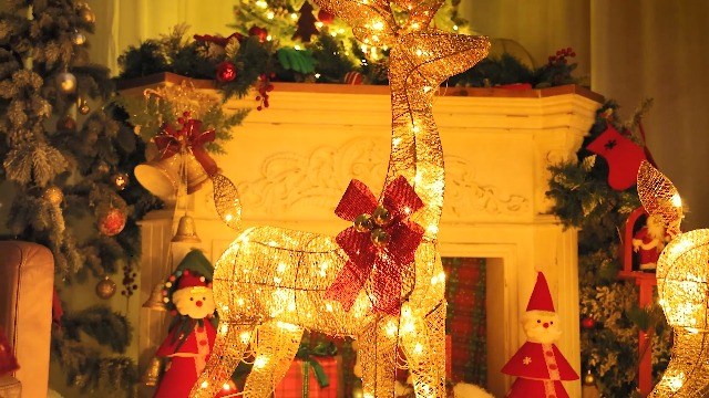 3Pcs Decoration Noel Exterieur-Renne De Noel,Grandes