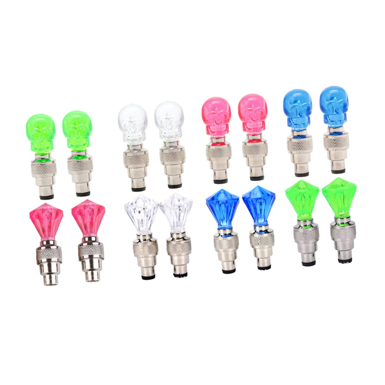 Yardwe Vélo Valve Lumière Pédale Tige Phare Néon Feux De Roue LED Blinker Bike Light Housse Pneu Volant Voiture Vélo Lumière Éclairage Vélo De Route Plastique