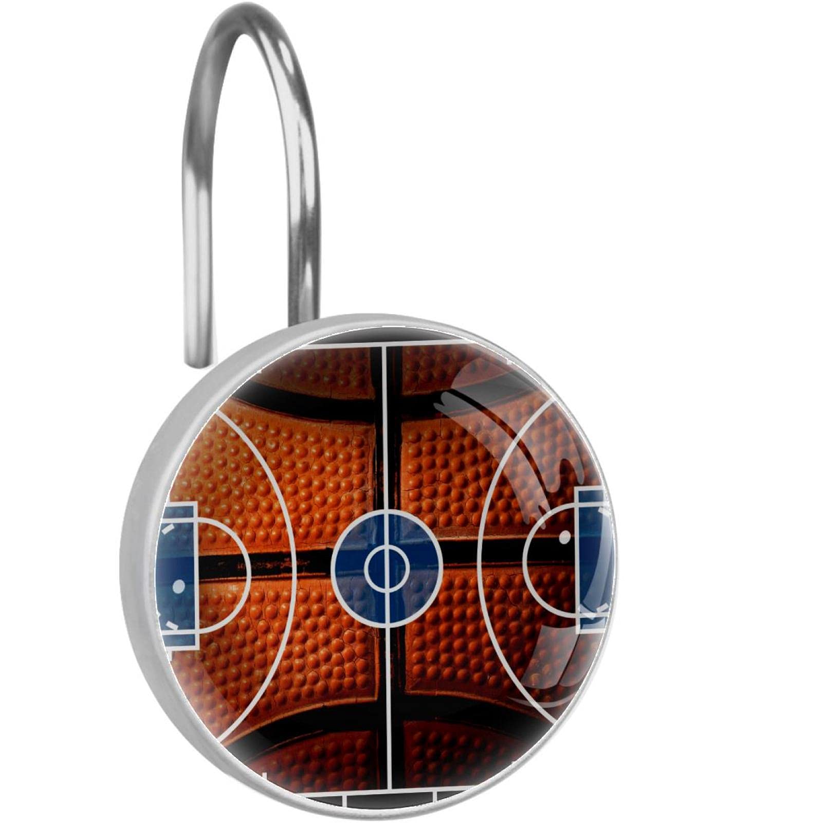 Crochets rideau de douche basket-ball par 12 pour embellir la salle de bain des enfants