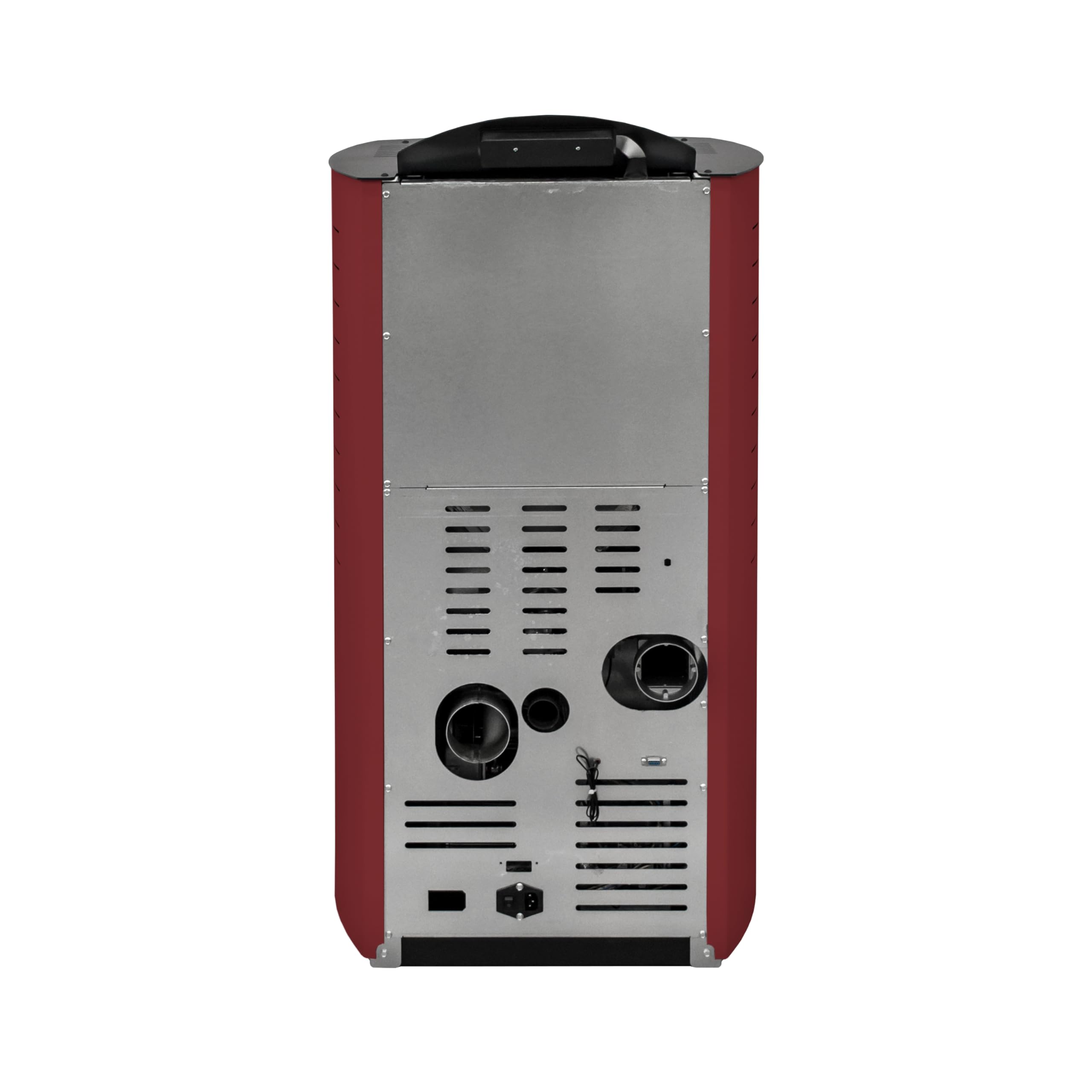 STUFE A PELLET ITALIA Siberia Aria New 15 KW Kanalisiert WiFi Pelletöfen Effizienz 92% Heizt 140m² Autonomie 30Std Programmierbar WiFi-Steuerung 5 Geschwindigkeiten Garantie Rot