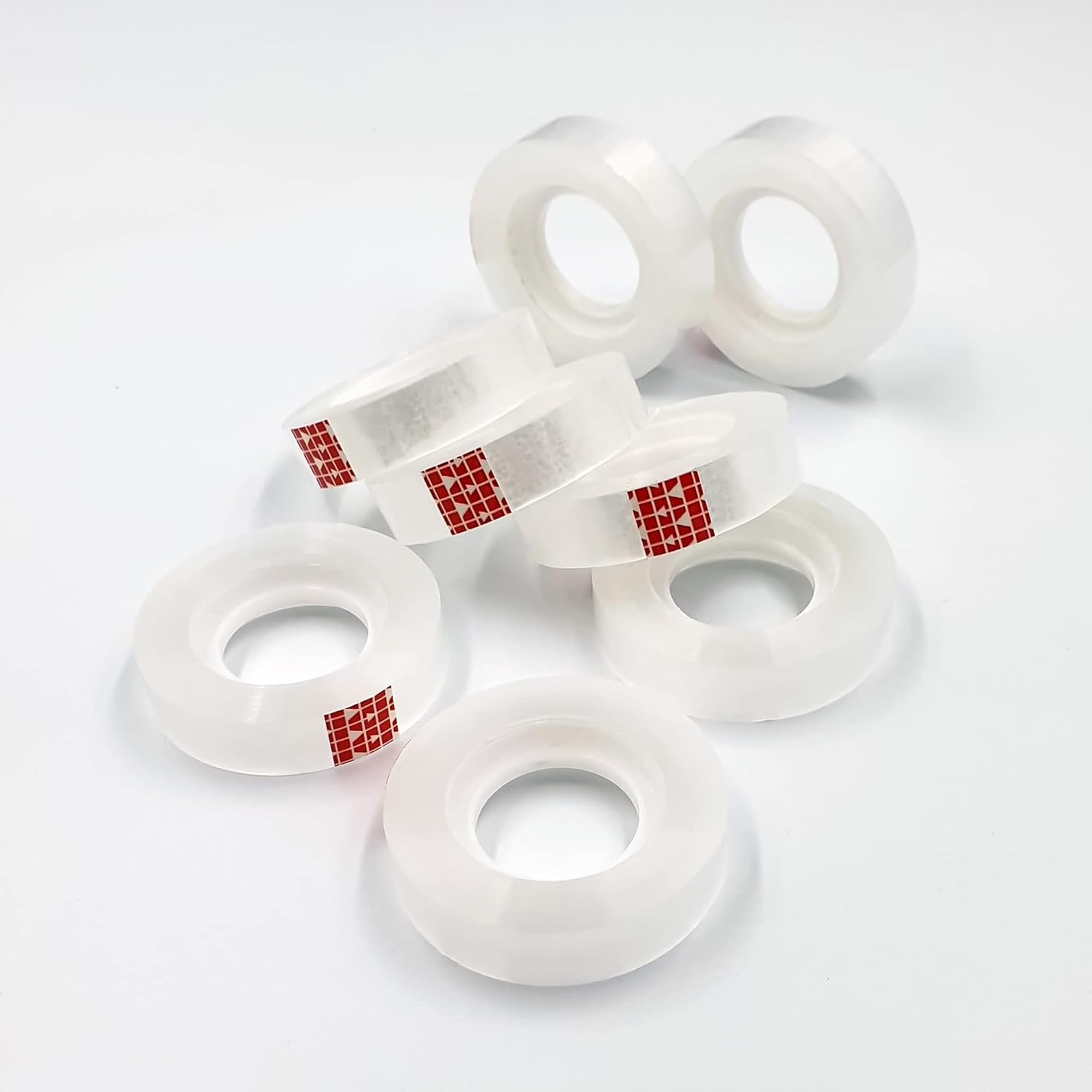 Sulfar Clear Stationery Tape | 12mm Width x 36 Yards Length | Ideal for Home, School, Office, Fixing and Packaging Use | 8 pcs