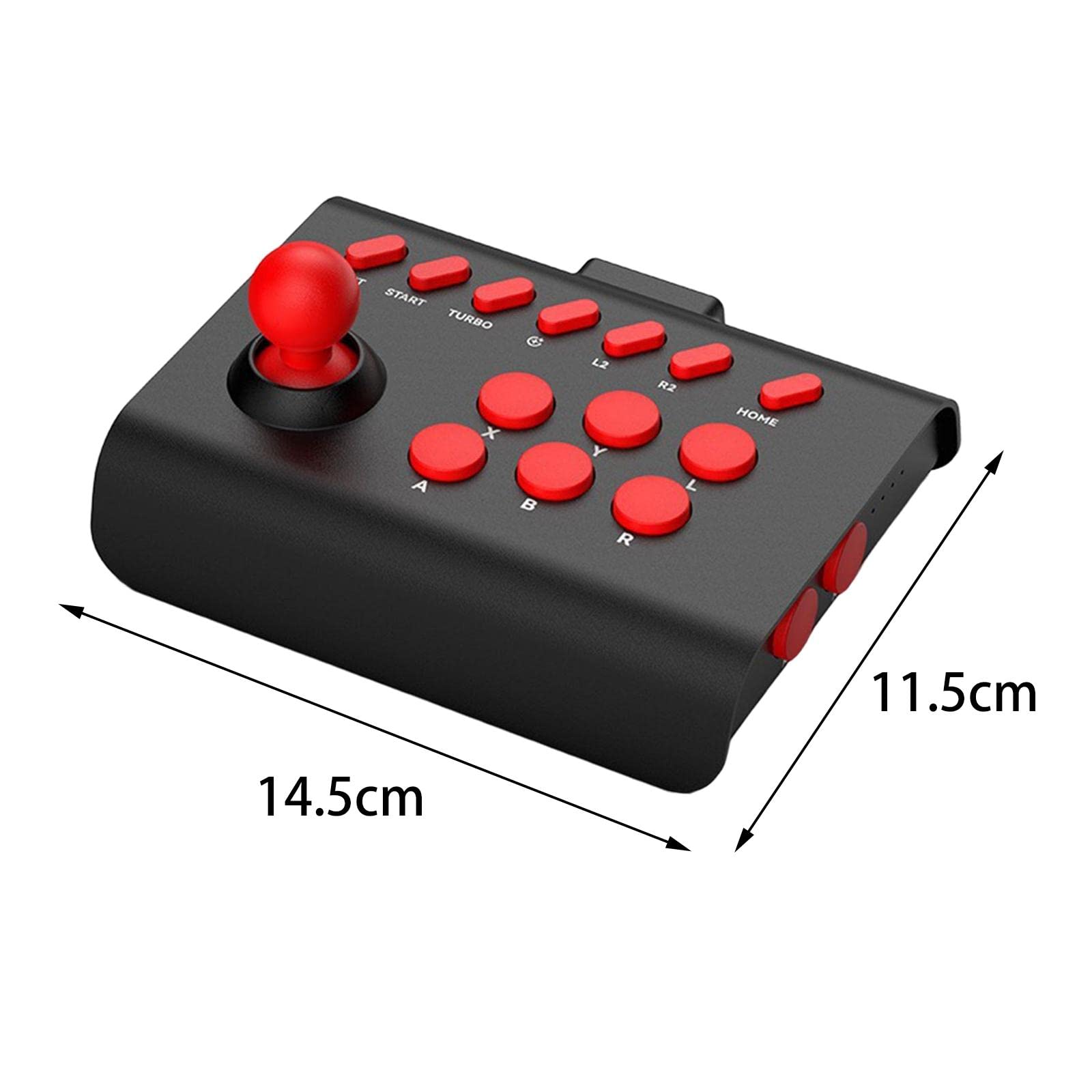 3 set di joystick da gioco arcade rocker 13 pulsanti per console di gioco smartphone computer nero rosso 14,5 x 7 x 11,5 cm