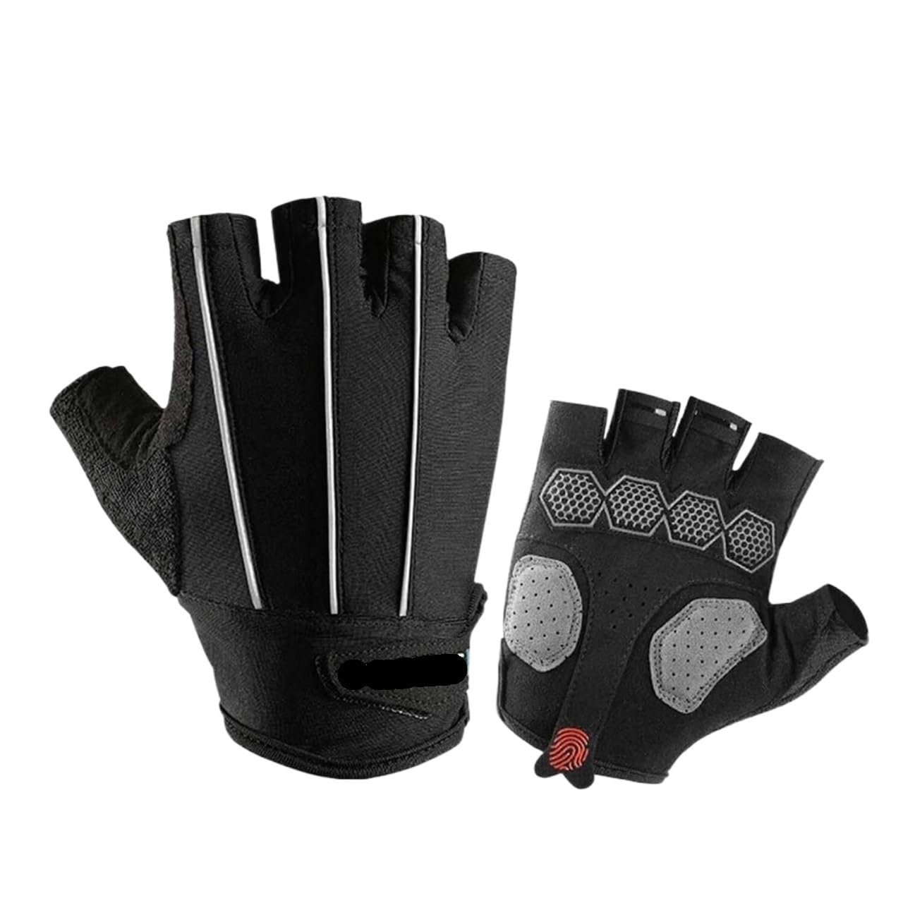 Rękawiczki Rowerowe Rękawiczki Męskie Rękawiczki Unisex Rękawiczki Rowerowe Z Pół Palcami Żelowa Amortyzacja Rękawiczki Motocyklowe (Color : Siyah, Size : XXL)