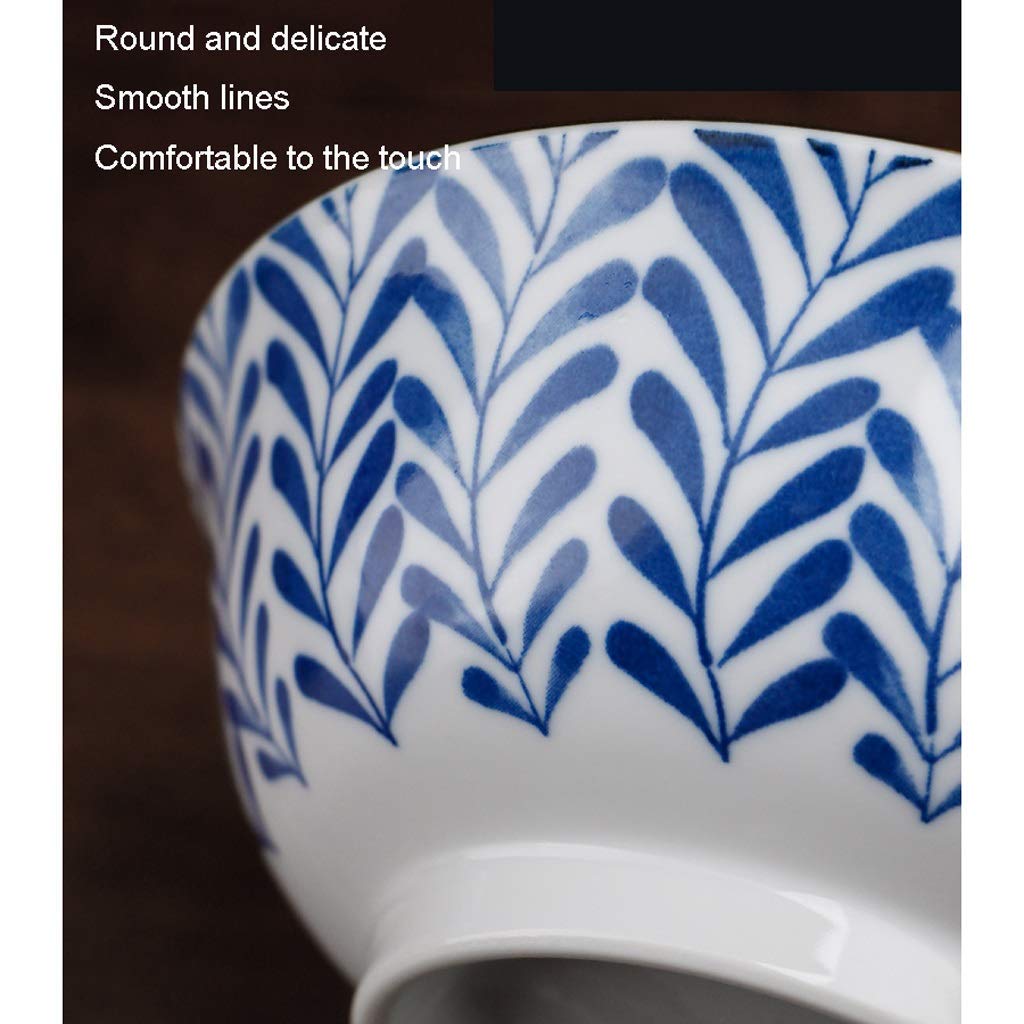 Bol à mélanger en céramique au design vintage Bol à salade de fruits en porcelaine bleue et blanche Bol à ramen de style japonais Bol à soupe de grand calibre Bol à spaghetti Bols de service de 8 pou