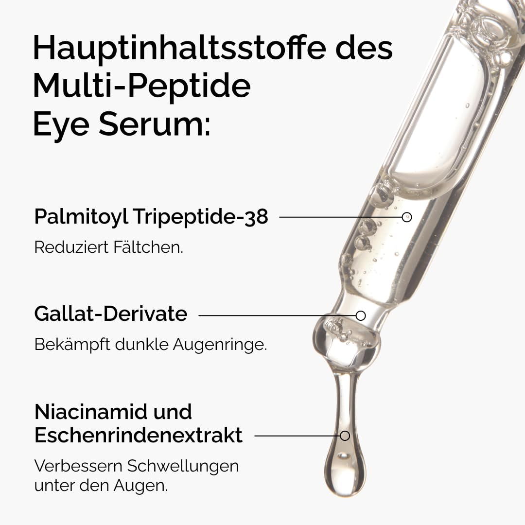 The Ordinary Multi-Peptide Eye Serum, Anti-Aging-Formel gegen Krähenfüße, Augenringe und Schwellungen, 15ml