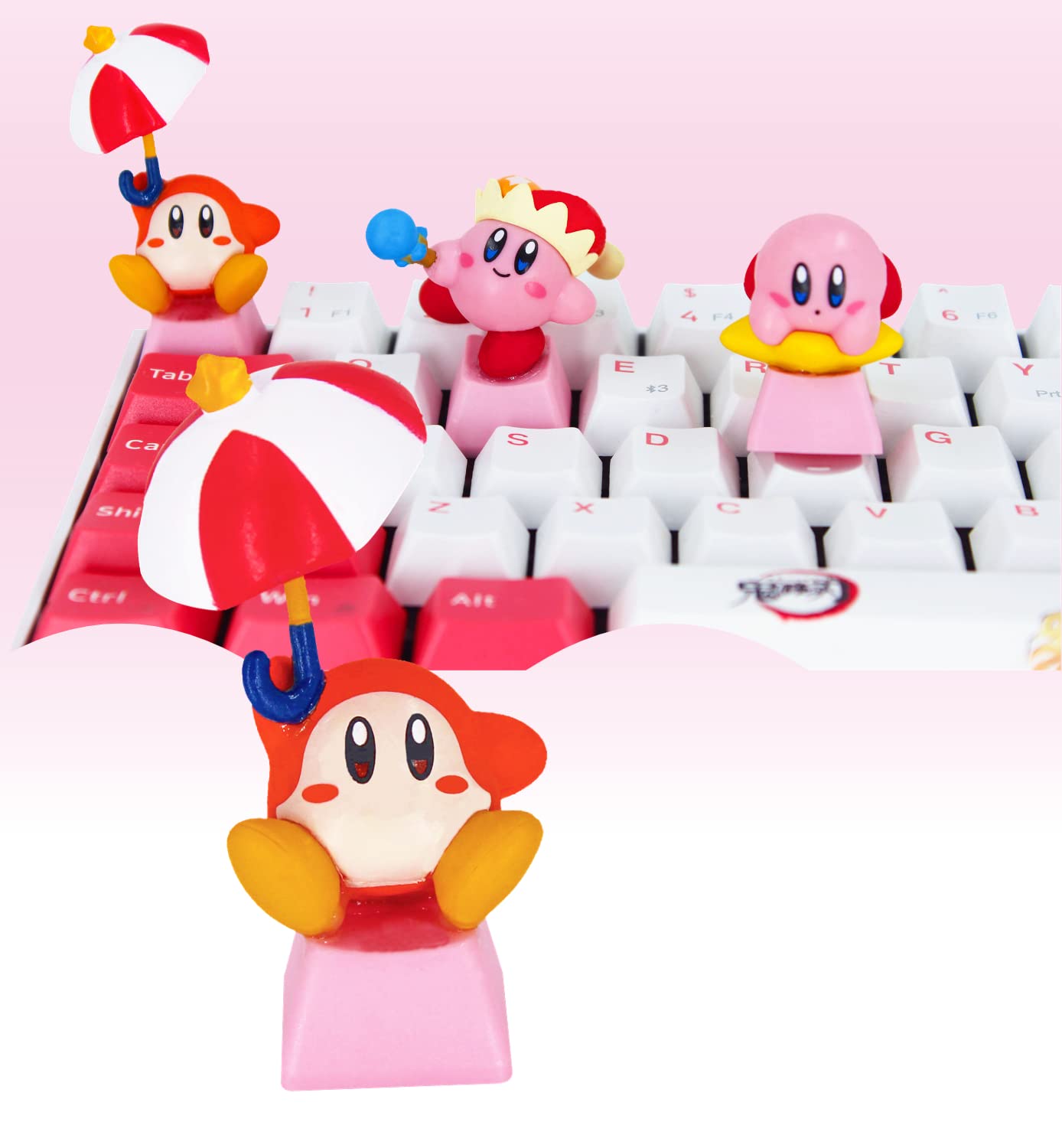 Amazon.com: POPKEEY Kirby Keycaps Japanese Anime Pink Key Caps