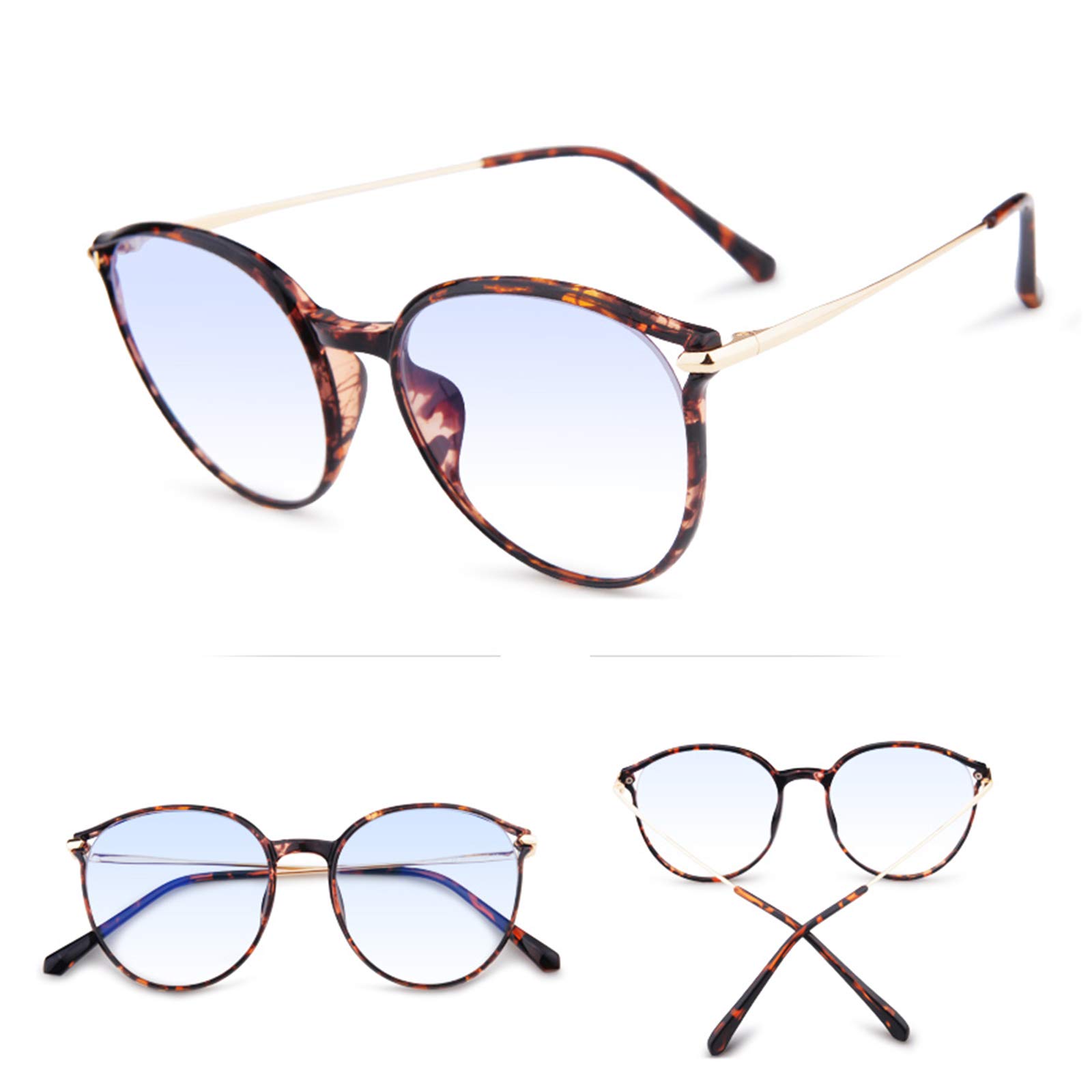 Blue Blocking Blocking Blocking Glasses, Reattori di Moda per Le Donne Anti Anti UV Ray/Glare Computer Eyeglasses Moda Lettori di Moda per Le Lenti in Resina delle Lenti HD HD,A,+1