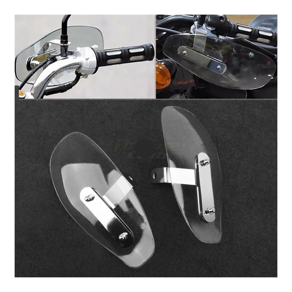 TONGUC Protections de Levier de Moto, Barre De Poignée Transparente Pour 1 Paire, Protège-mains, Protection Contre Le Froid, Déflecteur De Vent