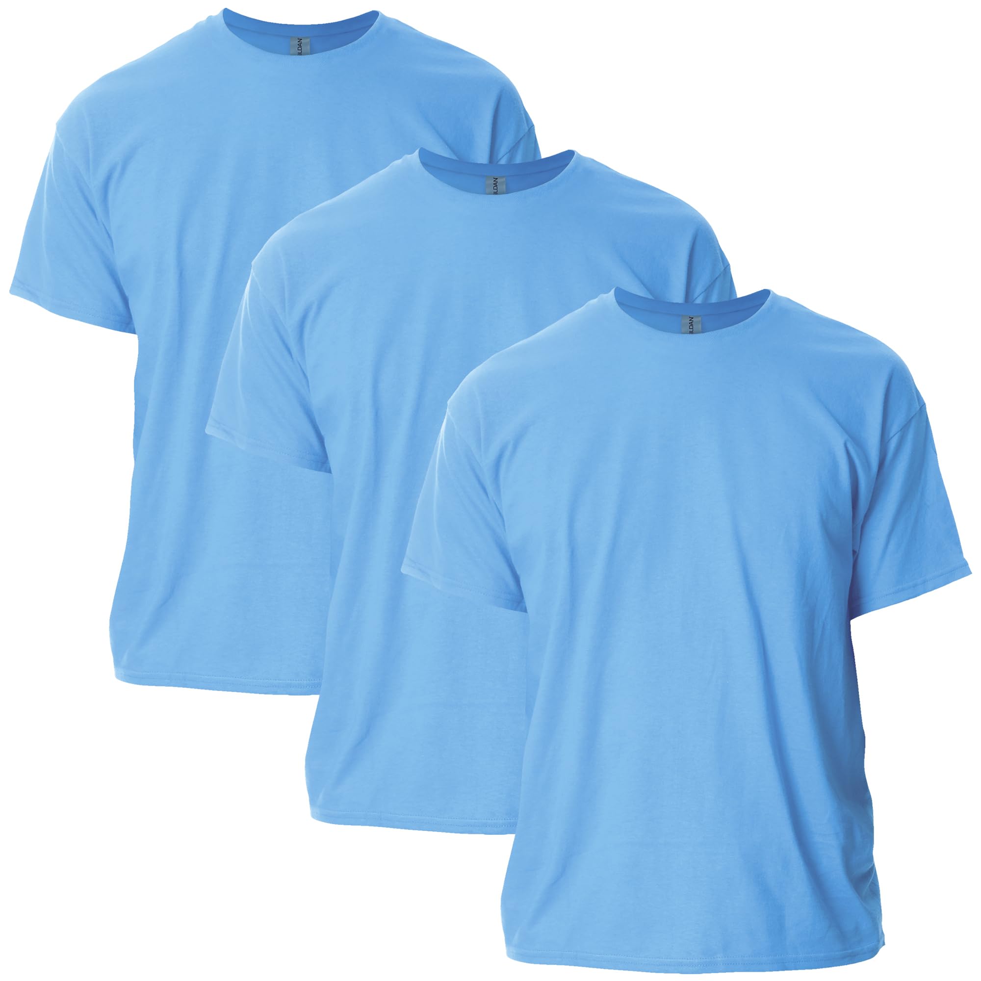 Gildan Men's Ultra Cotton T-Shirt, Style G2000, Multipack, Carolina Blue (3-Pack), 3XL (Pack of 3)