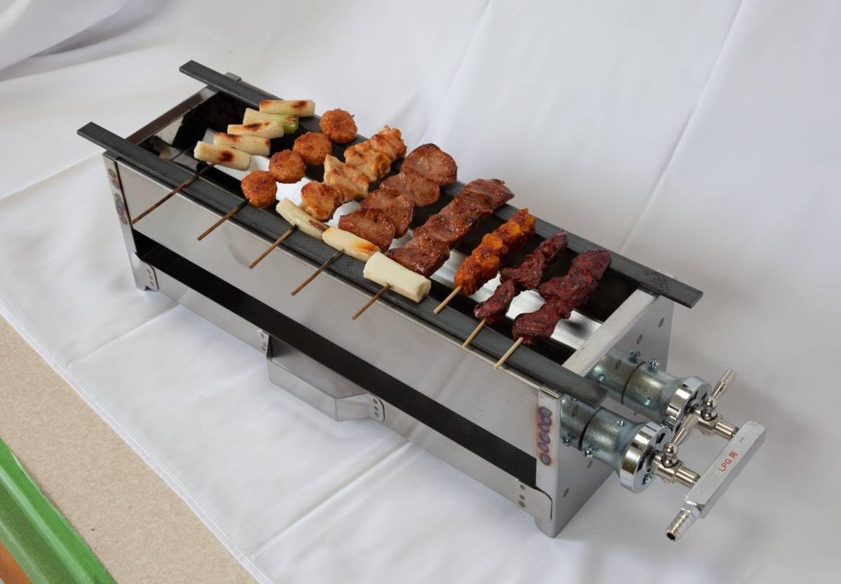 3日以内に します ☆ 焼き鳥コンロ☆串焼☆プロ仕様☆五平