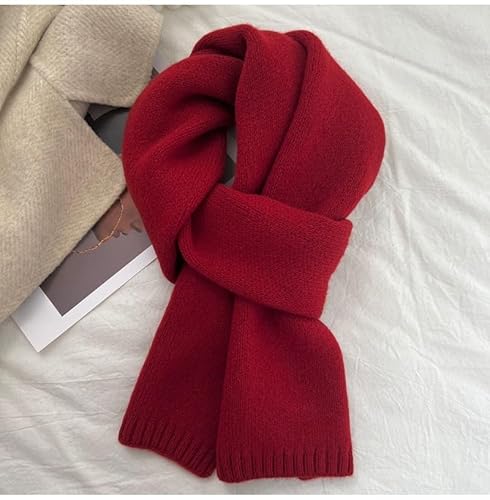 BZSQD Wollschal, 20 x 150 cm, eleganter Wickel, Dicker, Warmer Alltagskleidung, weicher, vielseitiger Freizeit-Outfit-Verbesserer, Frauen