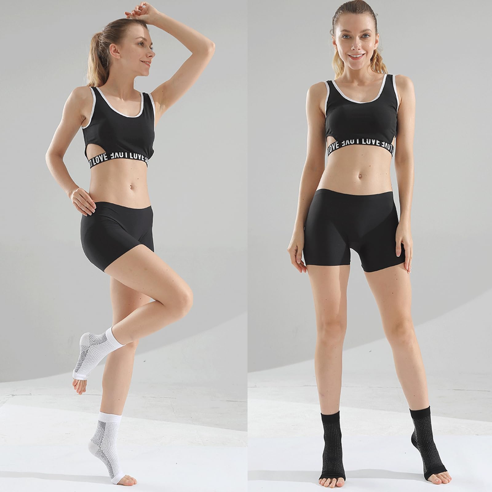 2 Pares Tieberg Calcetines ortopédicos de compresión para hombres mujeres fascitis plantar Calcetines neuropatía calcetines para aliviar el dolor