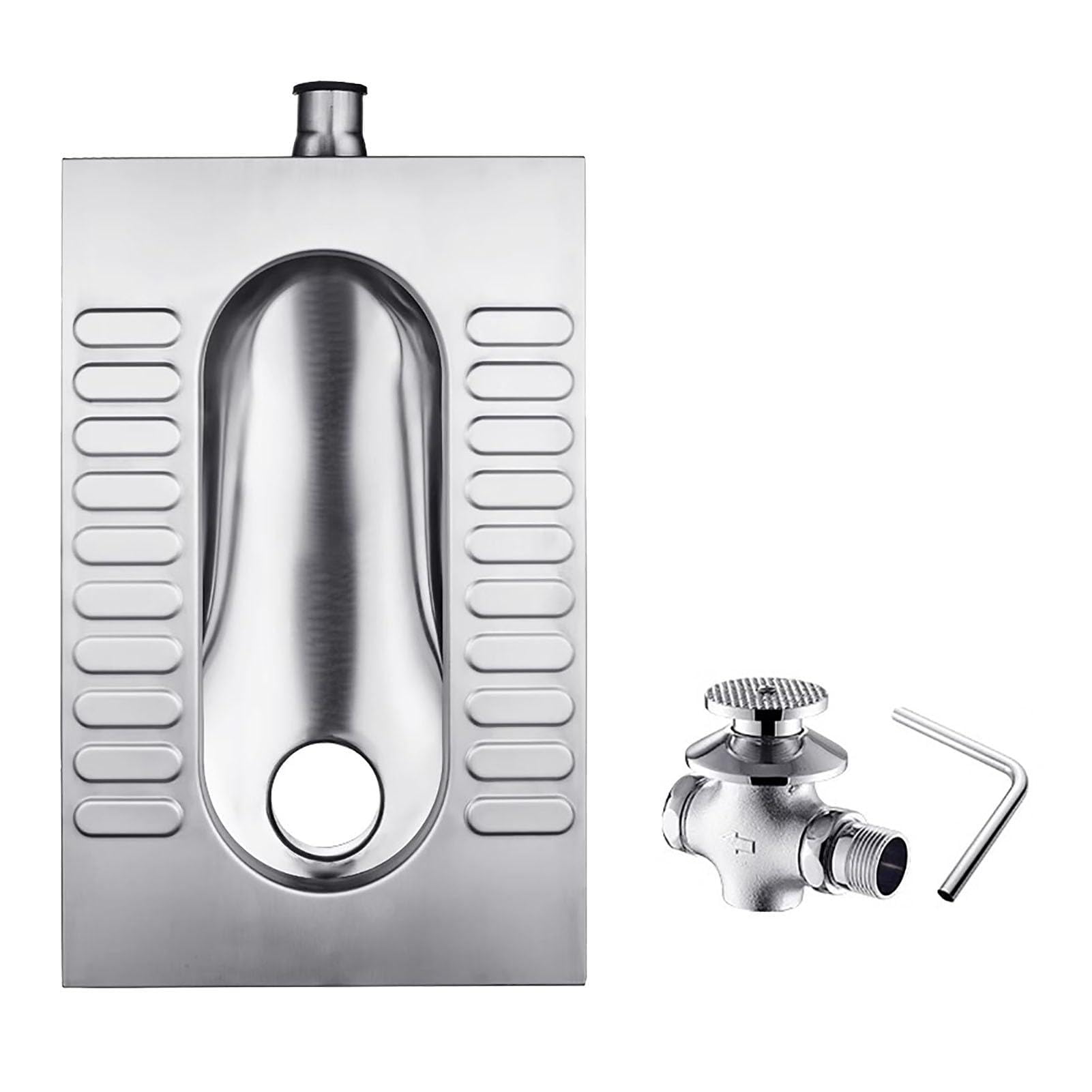 VAYEODEYU 304 Stainless Steel Squat Toilet Odorless for Public and Commercial Bathrooms(C)