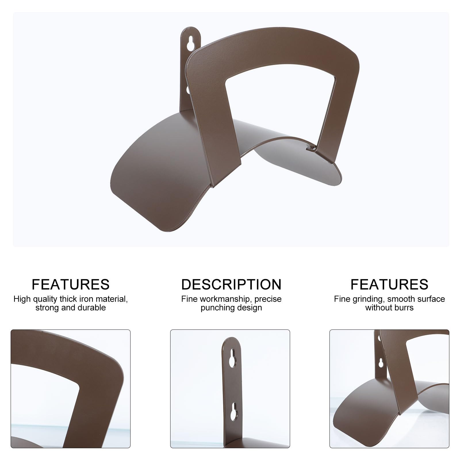 BESPORTBLE Soporte de Manguera de Jardín Metálico para Pared Estante de Almacenamiento Resistente para Riego Gancho Decorativo para Colgar Mangueras Adecuado para Organizar Patio y Jardín
