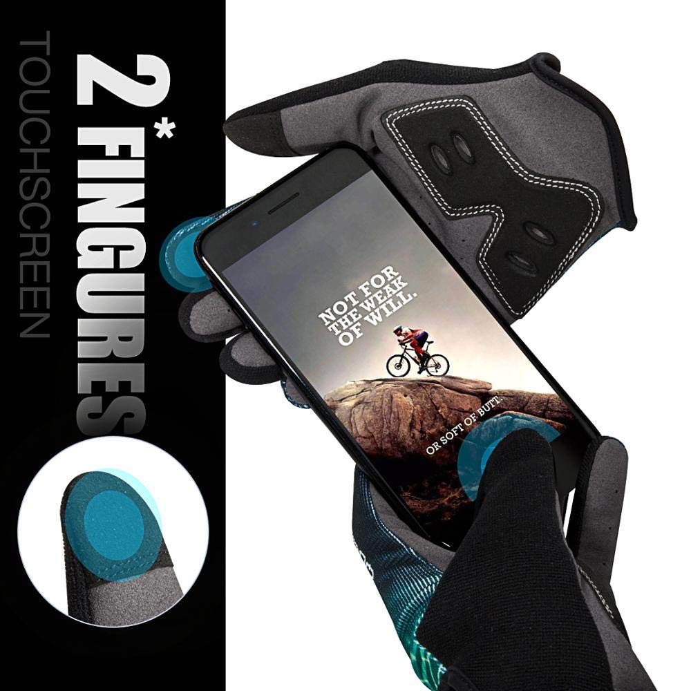 Queshark Guanti MTB,Guanti da Ciclismo,Guanti da Bicicletta MTB per Donna e Uomo,Antiscivolo Touch Screen