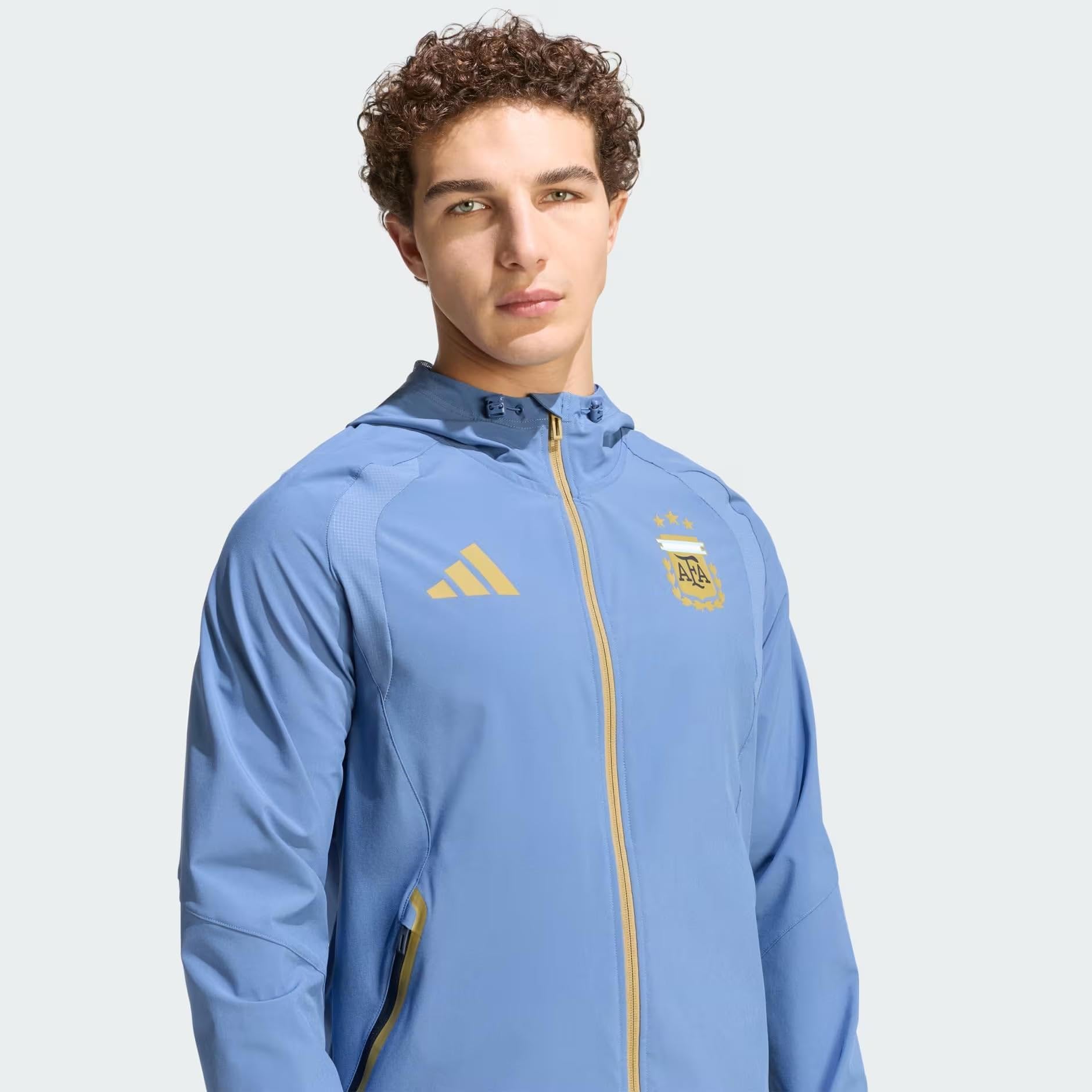 Adidas Giacca a vento da uomo Argentina Tiro Travel Full Zip