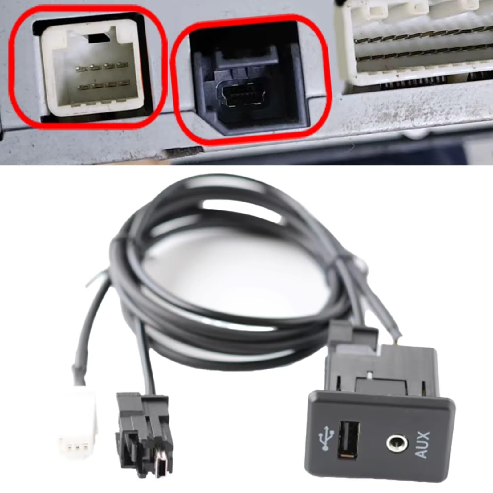 Compatibile Con Nissan Per Rogue Sport 2017-2019 Per NV 2014-2019 Per Kicks 2018 2019 Auto AUX Audio Interfaccia 8Pin Cavo USB 795405004 USB Autoveicoli