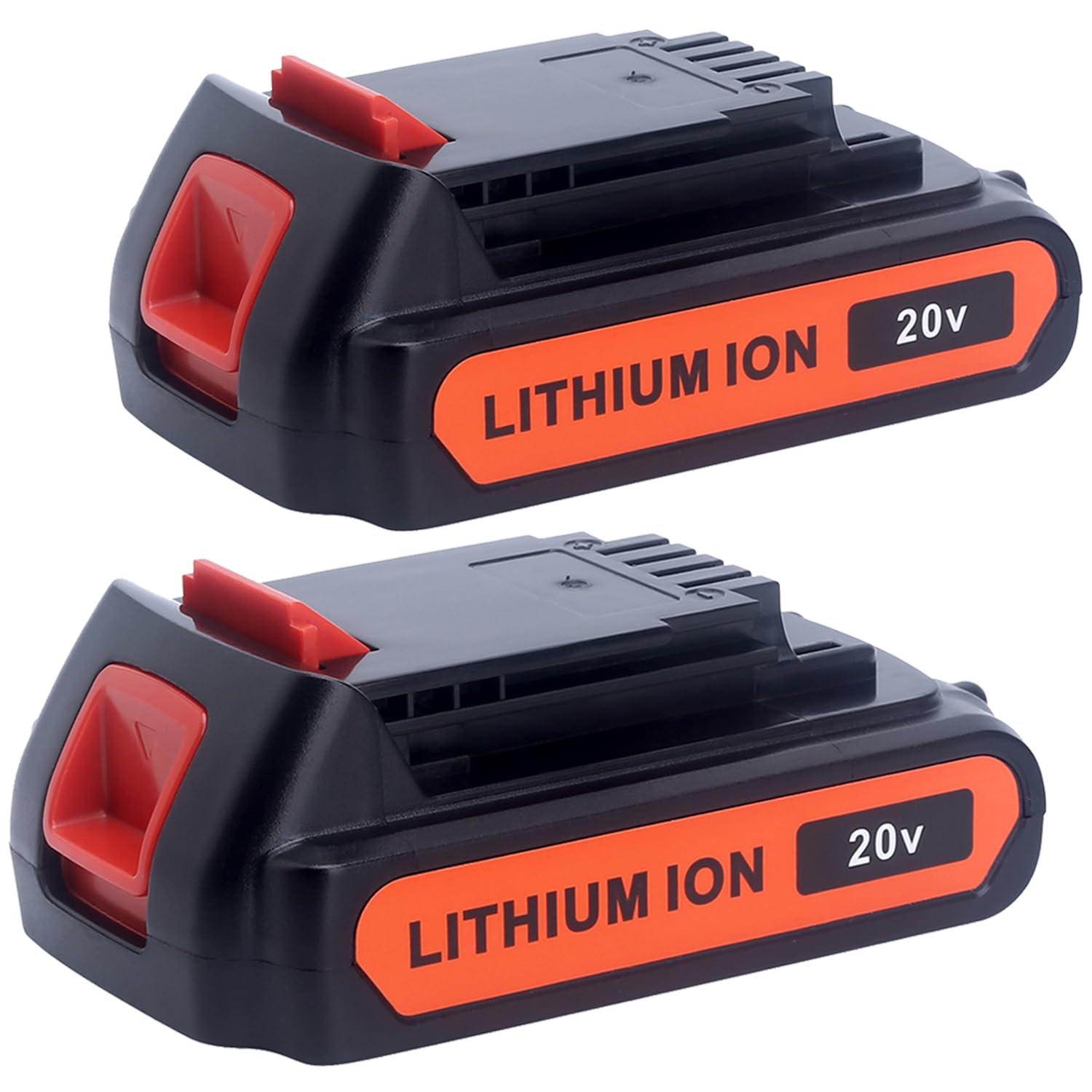 Tulepowceeng Paquete de 2 baterías de repuesto de litio de 20 V y 4.0 Ah compatibles con herramientas eléctricas inalámbricas Black and Decker de 20 V, repuesto para batería de 20 V LBXR20 LBX20