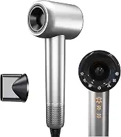Secador de Cabelo Profissional 1500W, Baixo Ruído, Íons Negativos, Controle de Temperatura, Secador de Cabelo Com Difusor, Motor Brushless de Alta Velocidade (120000 RPM) , Secagem Rápida, Portátil, 127v/20A
