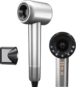 Secador de Cabelo Profissional 1500W, Baixo Ruído, Íons Negativos, Controle de Temperatura, Secador de Cabelo Com Difusor, Motor Brushless de Alta Velocidade (120000 RPM) , Secagem Rápida, Portátil, 127v/20A