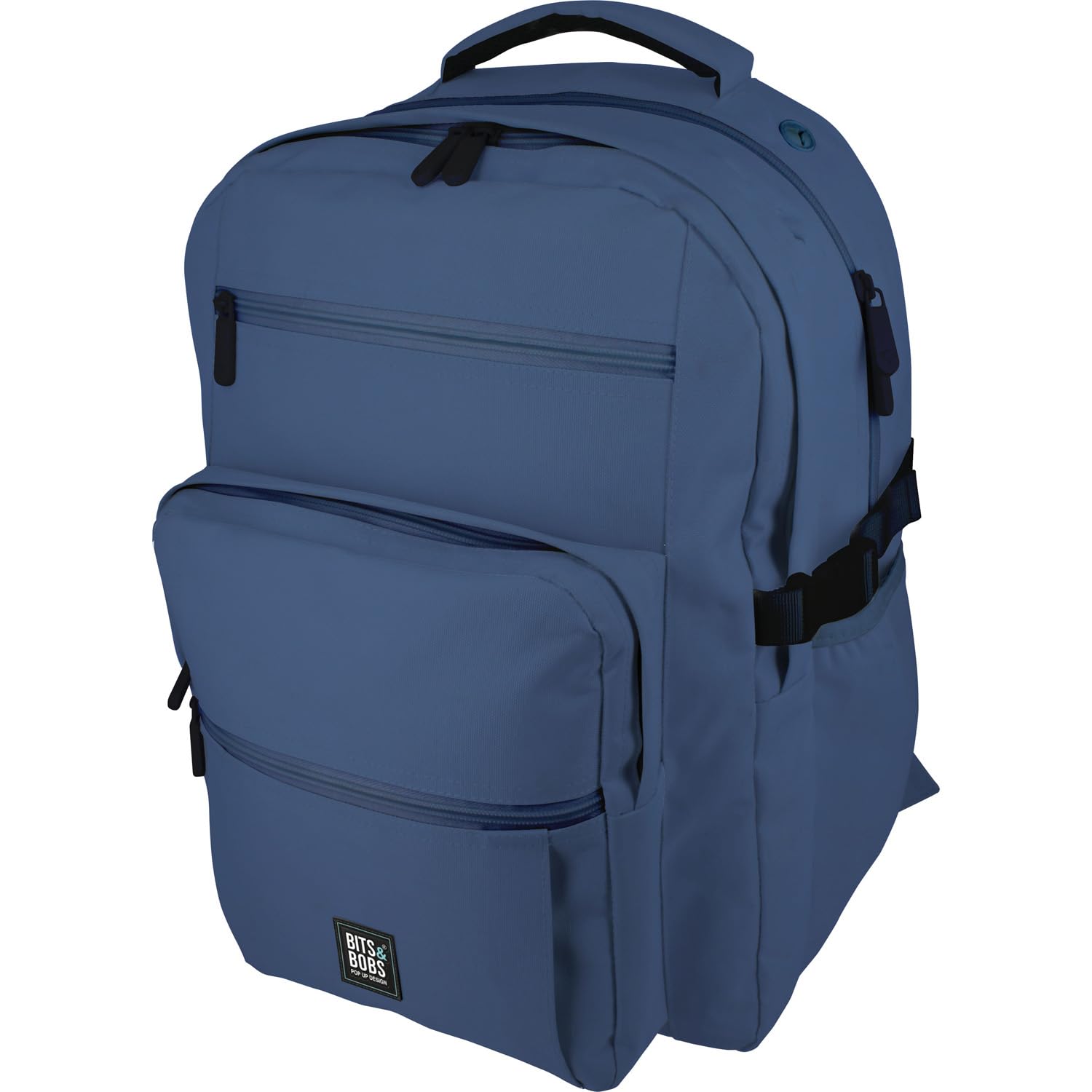 Grafoplas - Mochila Escolar Grande, Bits&Bobs Azul, 32X46X24cm, 31 Litros, Zona Acolchada para Portátil, Modelo Bigpack, Máxima Ergonomía