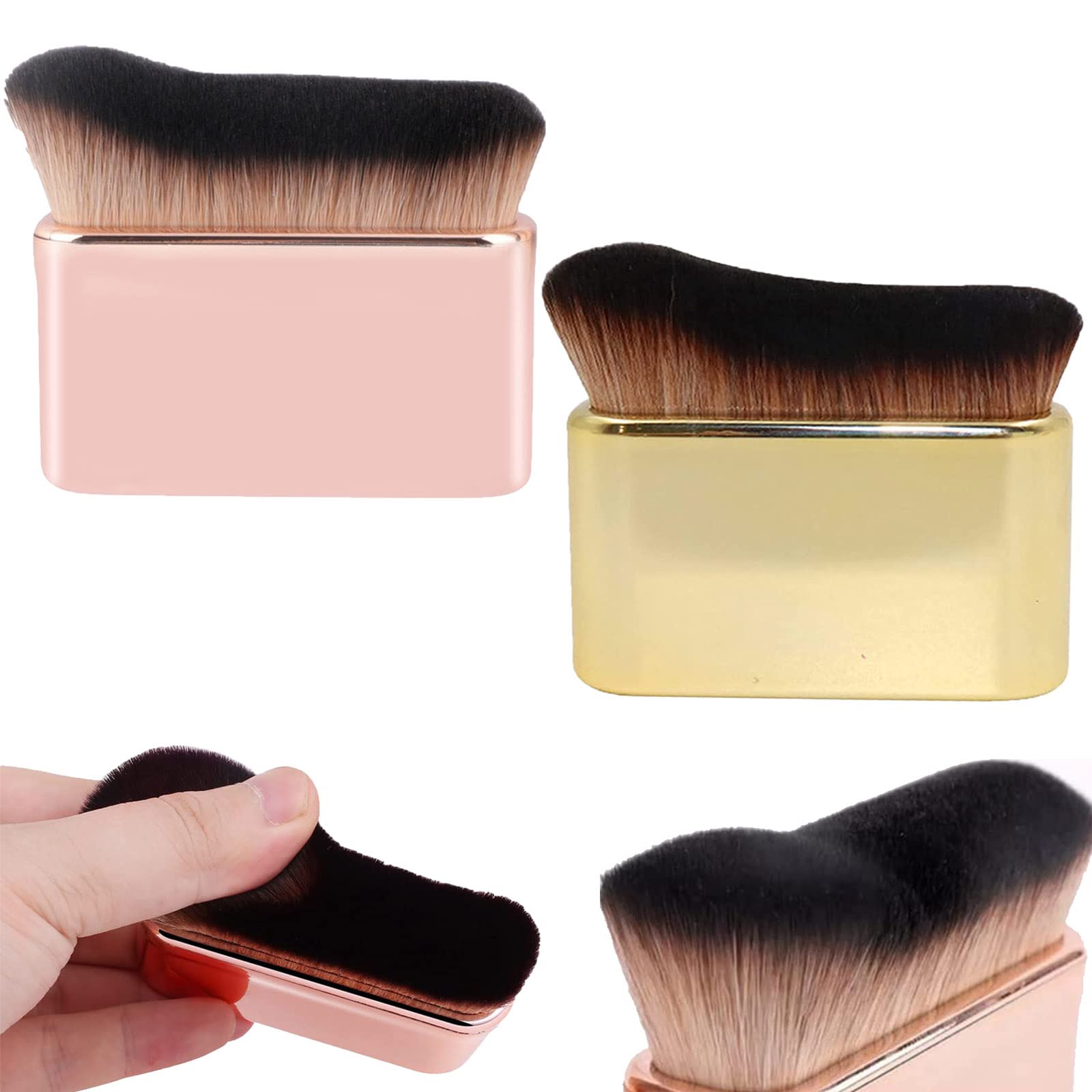 Siren Makeup Brush, Because Pro Siren Brush, Siren Brush, Foundation Brush for Blending Liquid, Cream or Flawless Powder Cosmetics (Rose Gold and Gold)