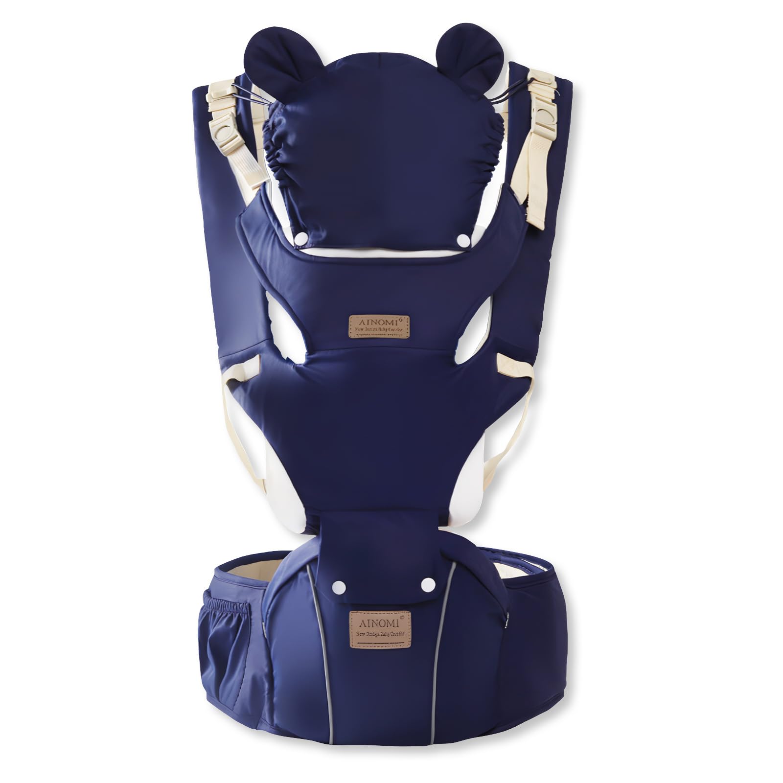 SONARIN Multifunzionale 3 in 1 Marsupio Neonati con Sedile,Portantina Ergonomico Traspirante Porta Bambino Fascia Porta Bebè Multi-Posizioni per Neonati Bambini 0-36 Mesi(Blu Scuro)