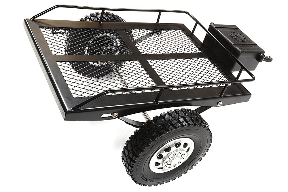 Integy RC Realistic Leaf Spring 1/10 Size Low Side Trailer 300x205x113mm for Scale Crawler