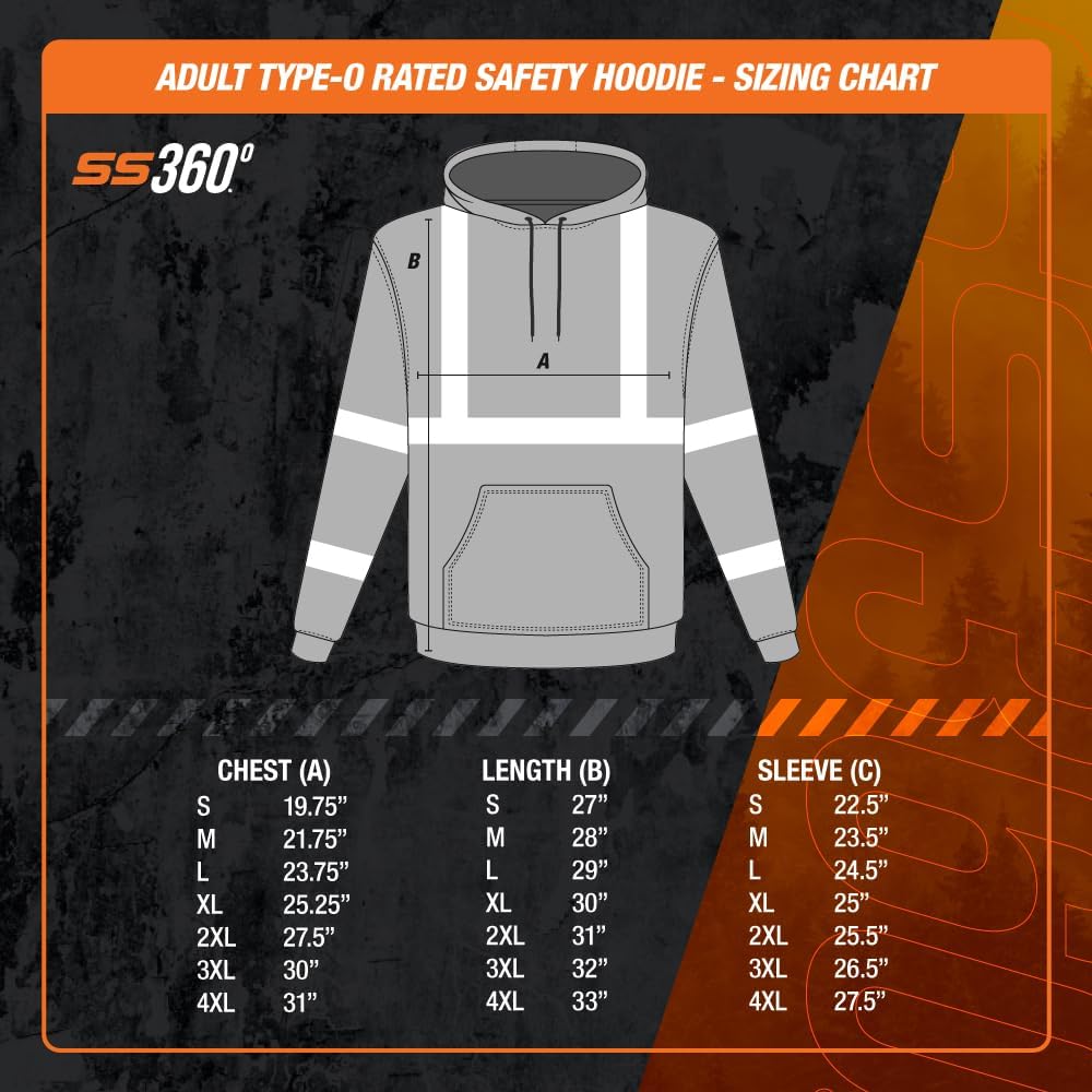 SafetyShirtz Men's SS360 ANSI Type-O and Enhanced Visibility Stealth Graphic Hoods and Zip Ups - Image 7