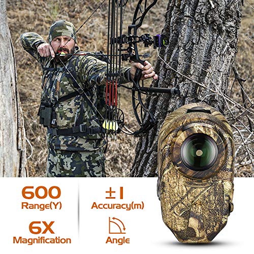 BOBLOV Hunting Rangefinder 600 Yards Range Finders 6X Magnification with Slope Angle Measurement for Hunting Shooting Archery Bow Lifetime Battery Replacement - Thumbnail 2