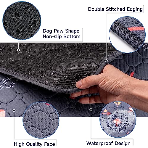 Image of Washable Pee Pads for Dogs, 2-Pack Reusable Dog Pads Large Non-Slip Dog Pee Pads, Waterproof & Extra-Absorbent Pet Training Pads for Puppy Playpen, Crate, Whelping Box, Potty Training, Grey, 48 inchx 48 inch