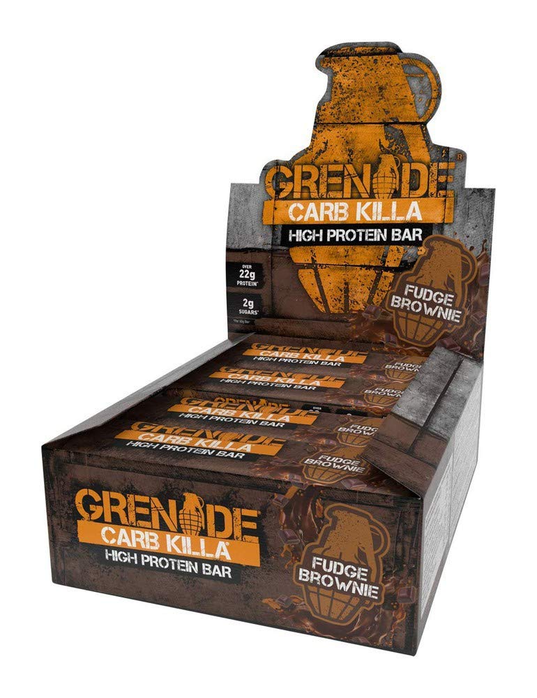 Grenade Carb Killa Barre Hyperprotéinée à Faible Teneur en Glucides 12 x 60g - Fudge Brownie