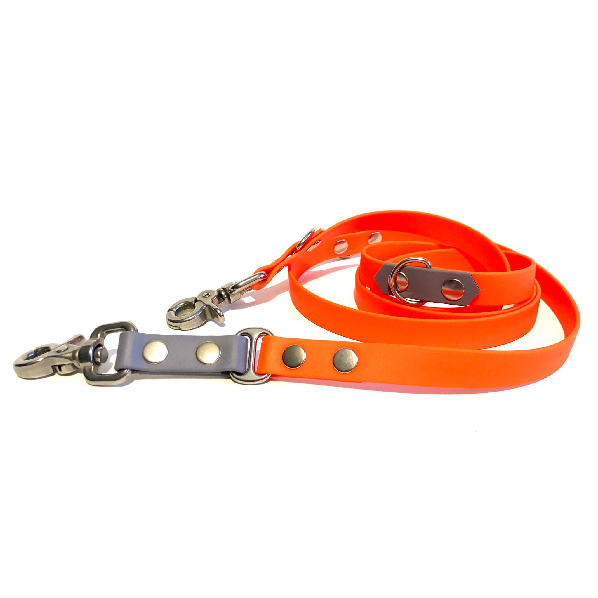 Biothane Hundeleine, 2 cm breit, Zweifarbig, Handsfree