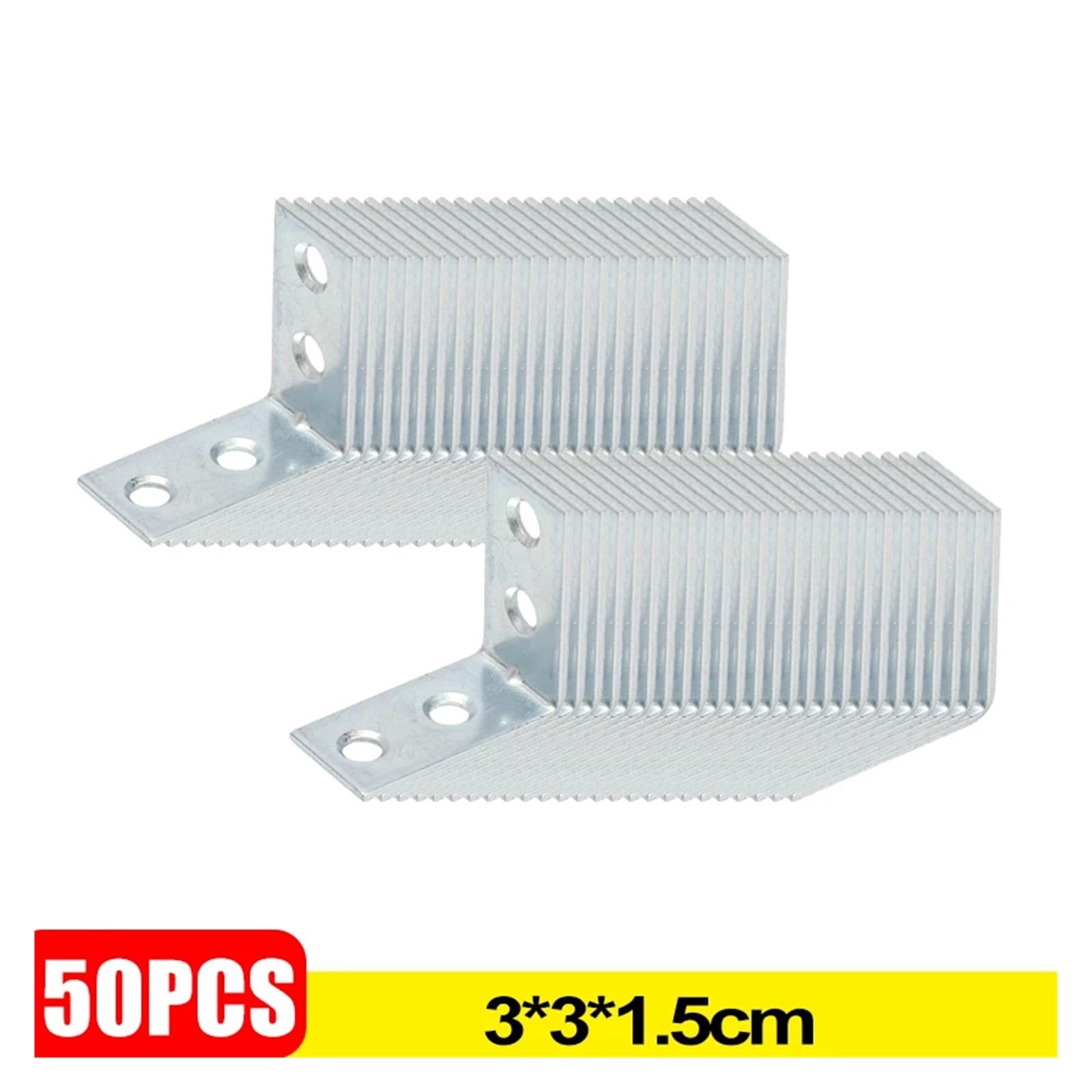 10/50 Stück L-förmige Eckwinkel, Verbindungsstück, Metall, Regal, Wandhalterung, Befestigung rechtwinkliger Klammern, Schublade, Möbel, Hardware-Werkzeuge Geeignet zur Möbelbefestigung(50pcs)
