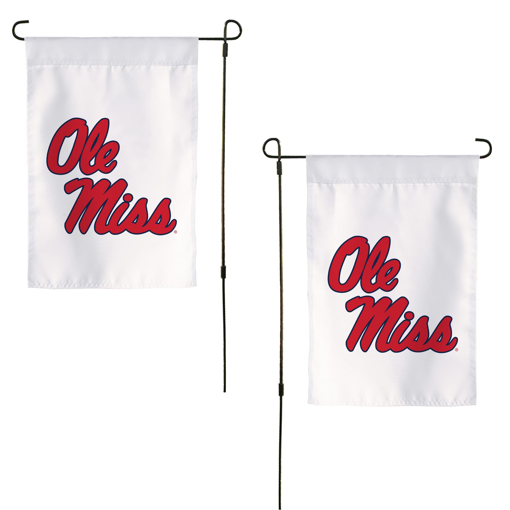 Desert Cactus University of Mississippi UM Garden Flag – 19 x 12 inch Mississippi Ole Miss Rebels Banner, For Outdoor Display and Events (Design D)
